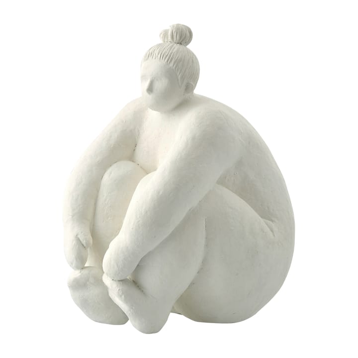 Serafina Dekoration Frau sitzend 24cm, White Lene Bjerre