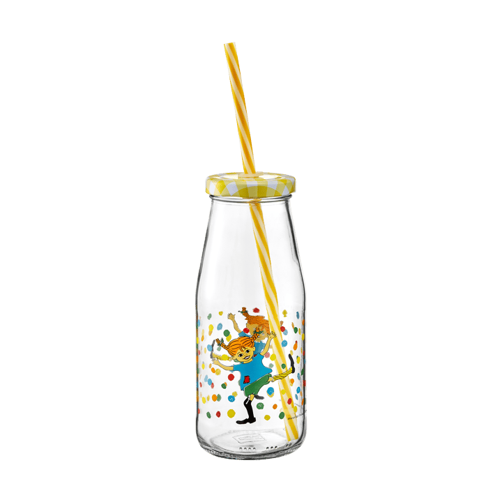 Pippi Flasche mit Deckel und Strohhalm 4,5 dl - Hoppsansa - Muurla
