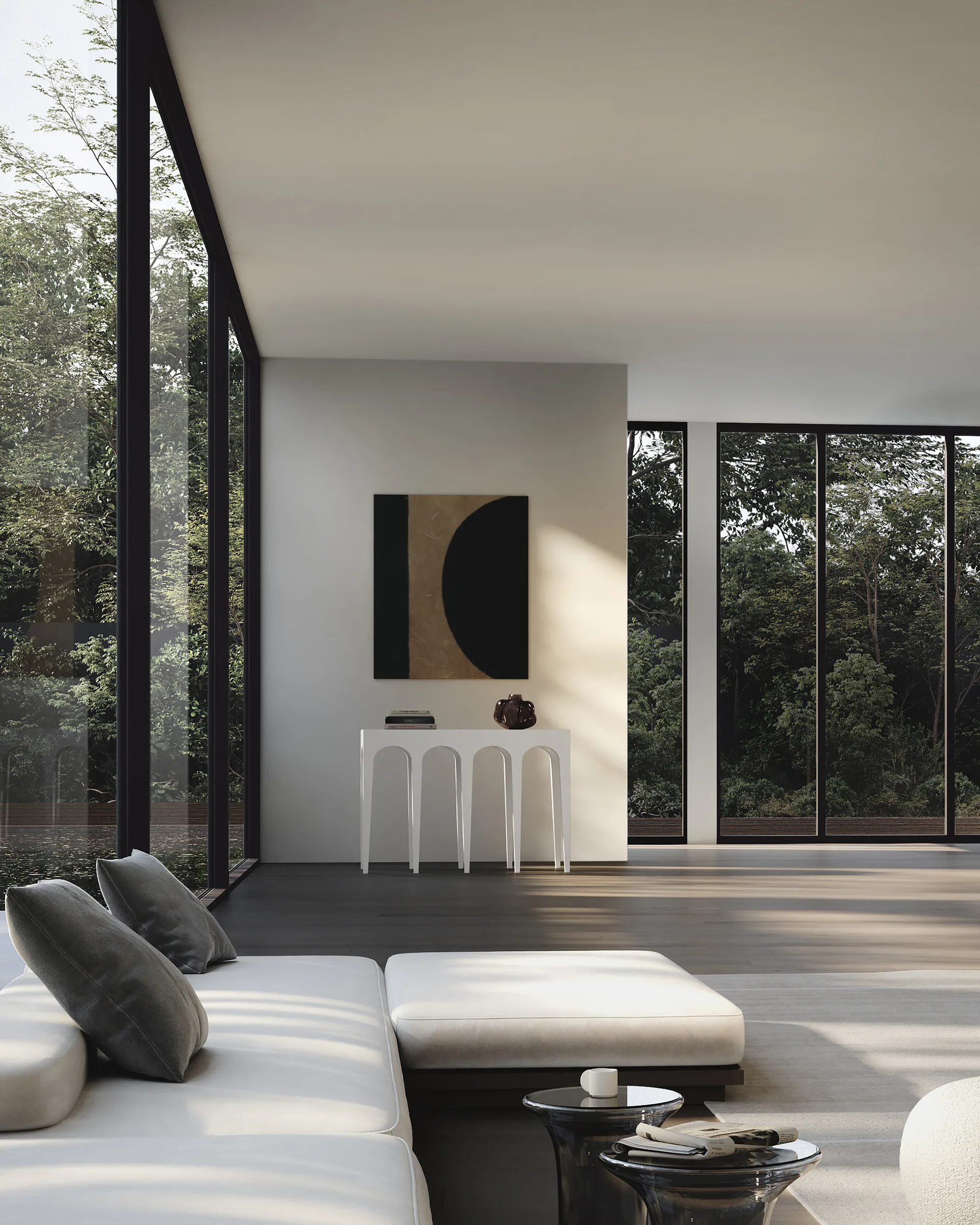 Bow Console Beistelltisch gross 114x82 cm, Birch 101 Copenhagen