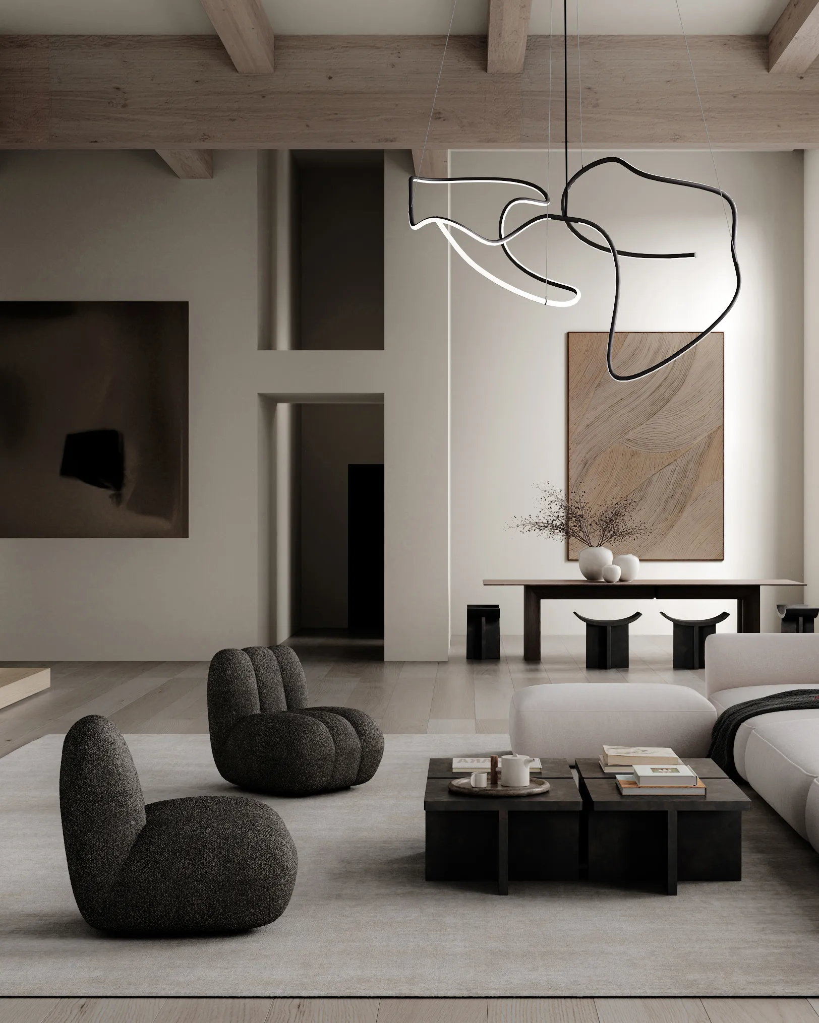 Ghost Chandelier big Deckenleuchte, Burned black 101 Copenhagen