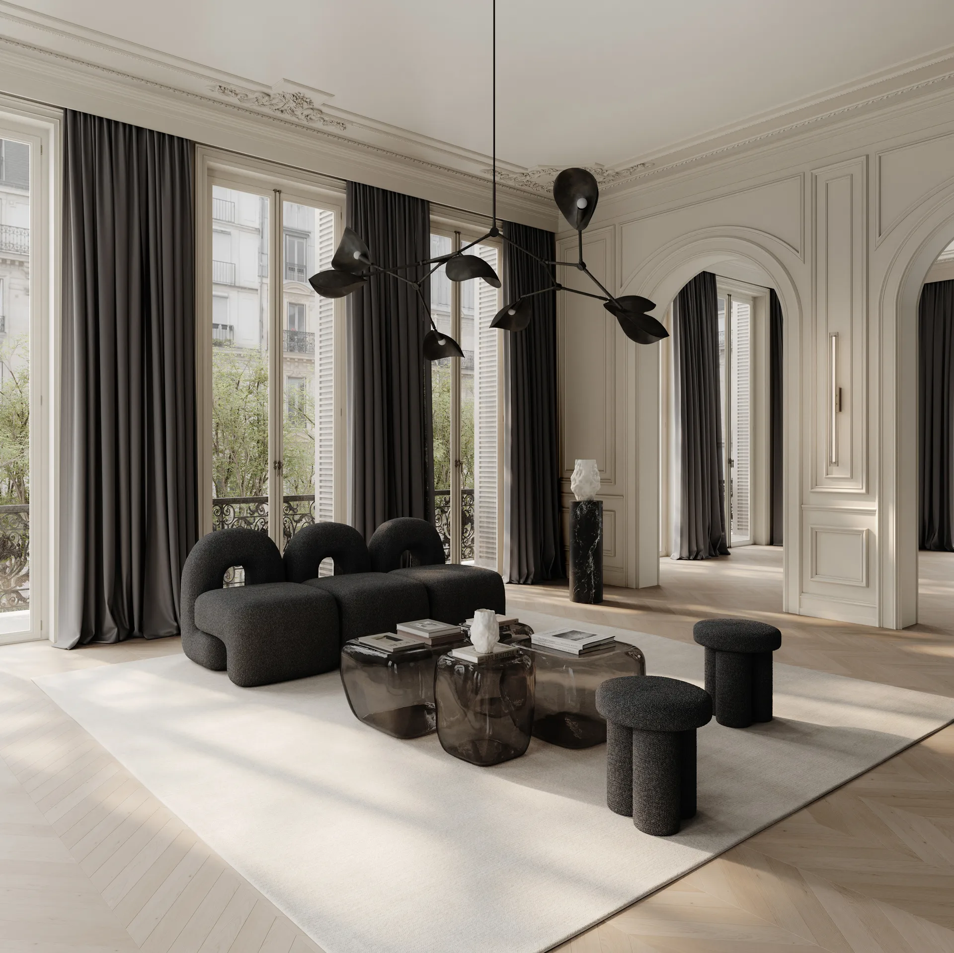 Katachi Vase medio, High glaze birch 101 Copenhagen