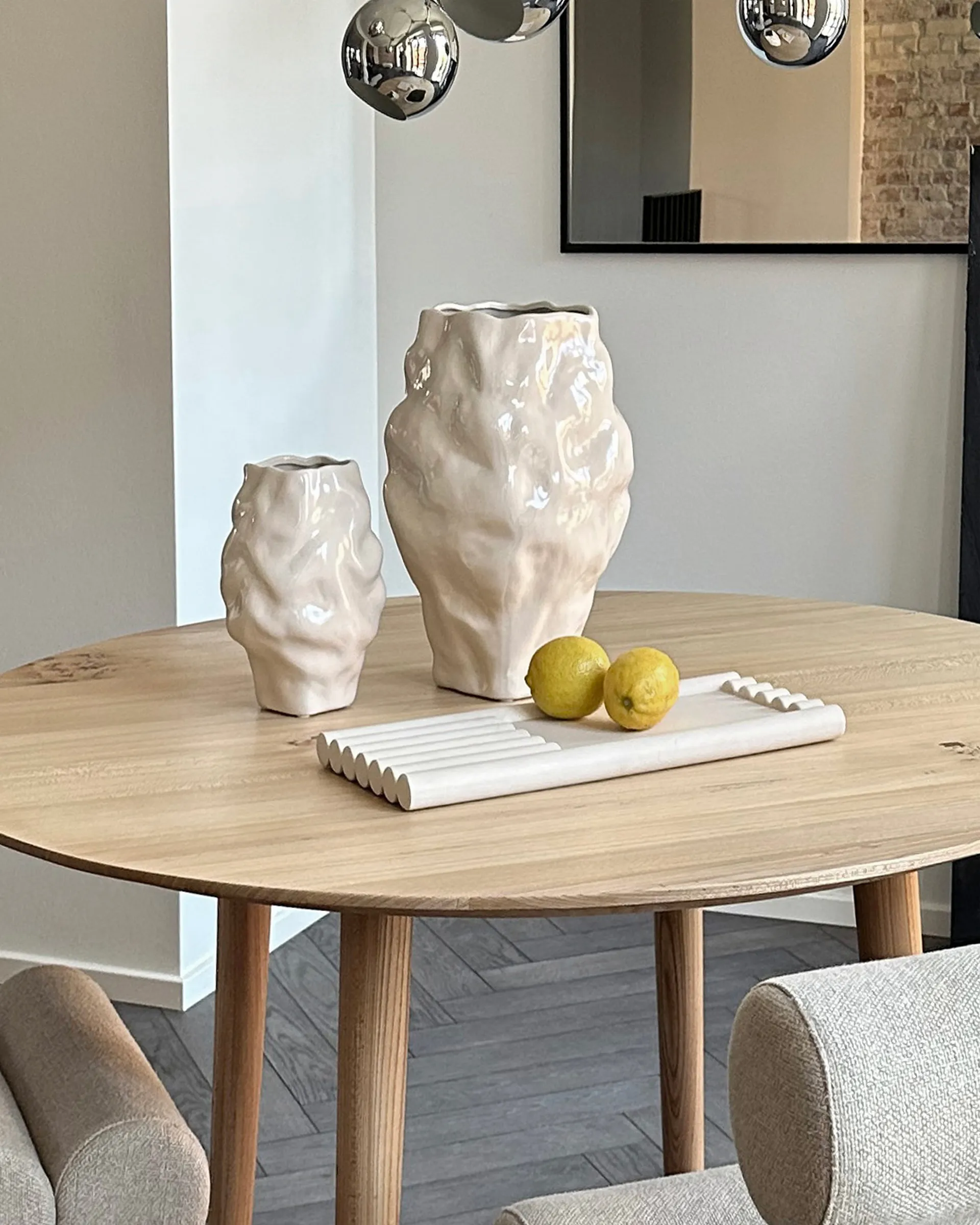 Katachi Vase medio, High glaze birch 101 Copenhagen