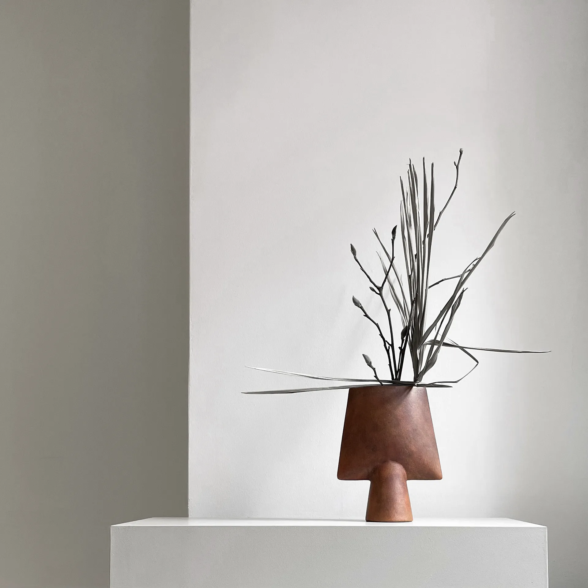 Quadratischer Sphere Mini-Vase, Terrakotta 101 Copenhagen