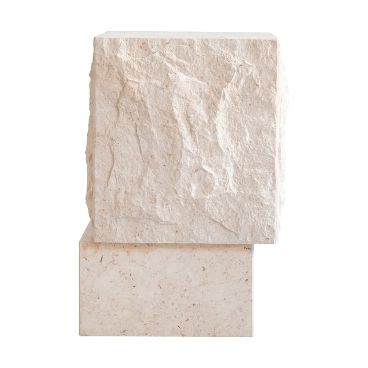 Temple Beistelltisch tall 50x33 cm, Chrome-limestone 101 Copenhagen