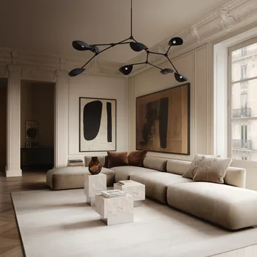 Temple Beistelltisch tall 50x33 cm - Chrome-limestone - 101 Copenhagen