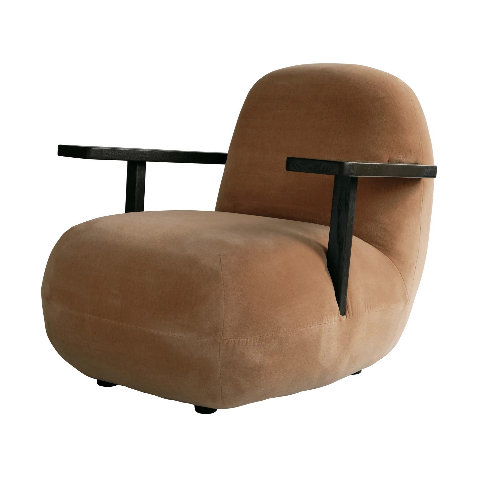 Toe chair Sessel mit Armlehnen, Coffee black oak-desert 101 Copenhagen