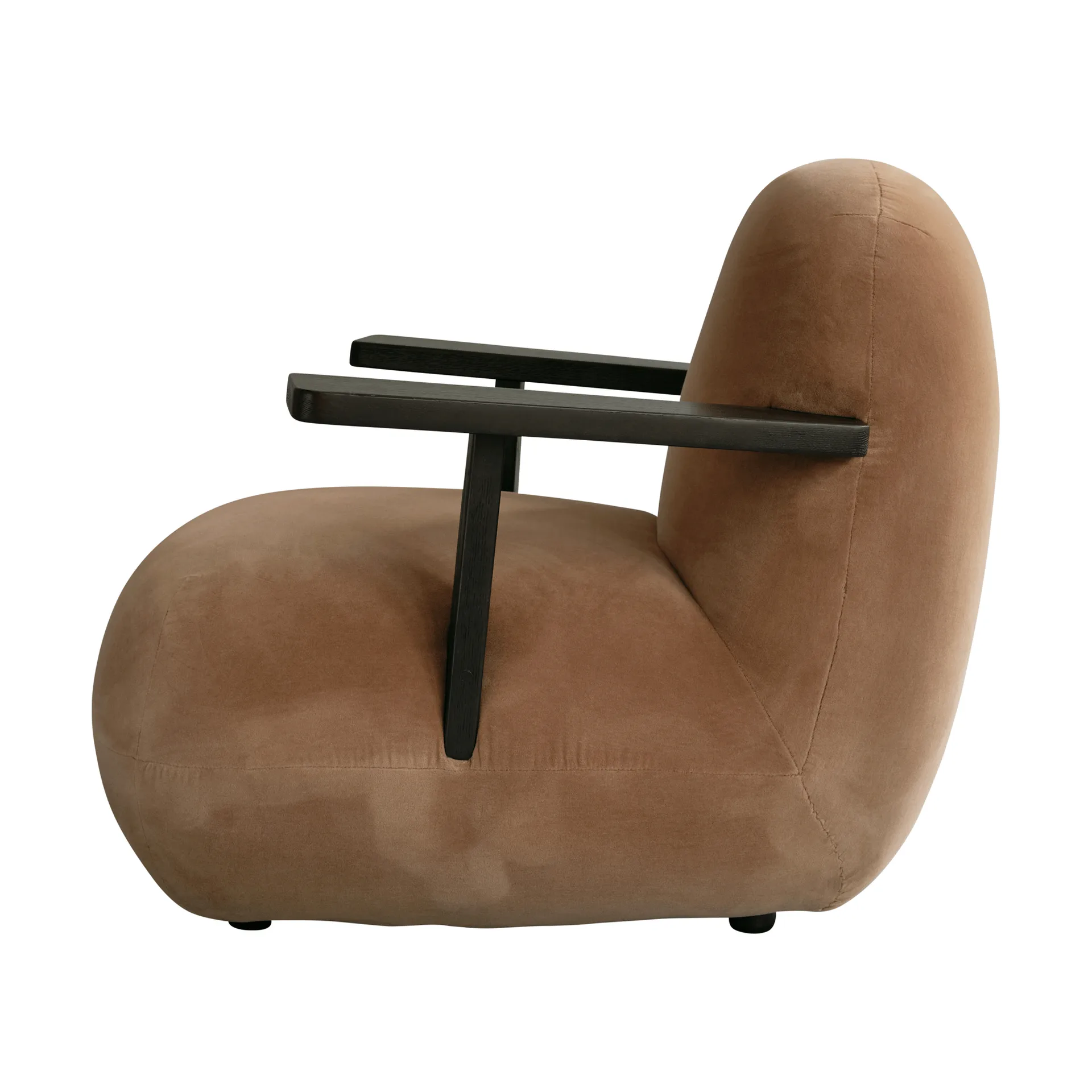 Toe chair Sessel mit Armlehnen, Coffee black oak-desert 101 Copenhagen