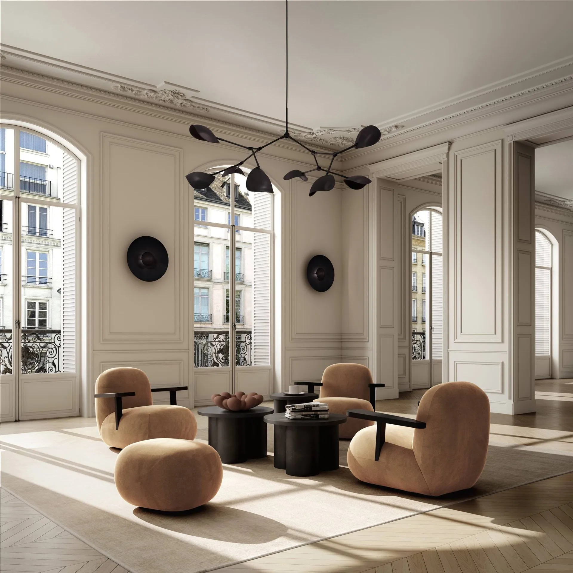 Toe chair Sessel mit Armlehnen, Coffee black oak-desert 101 Copenhagen