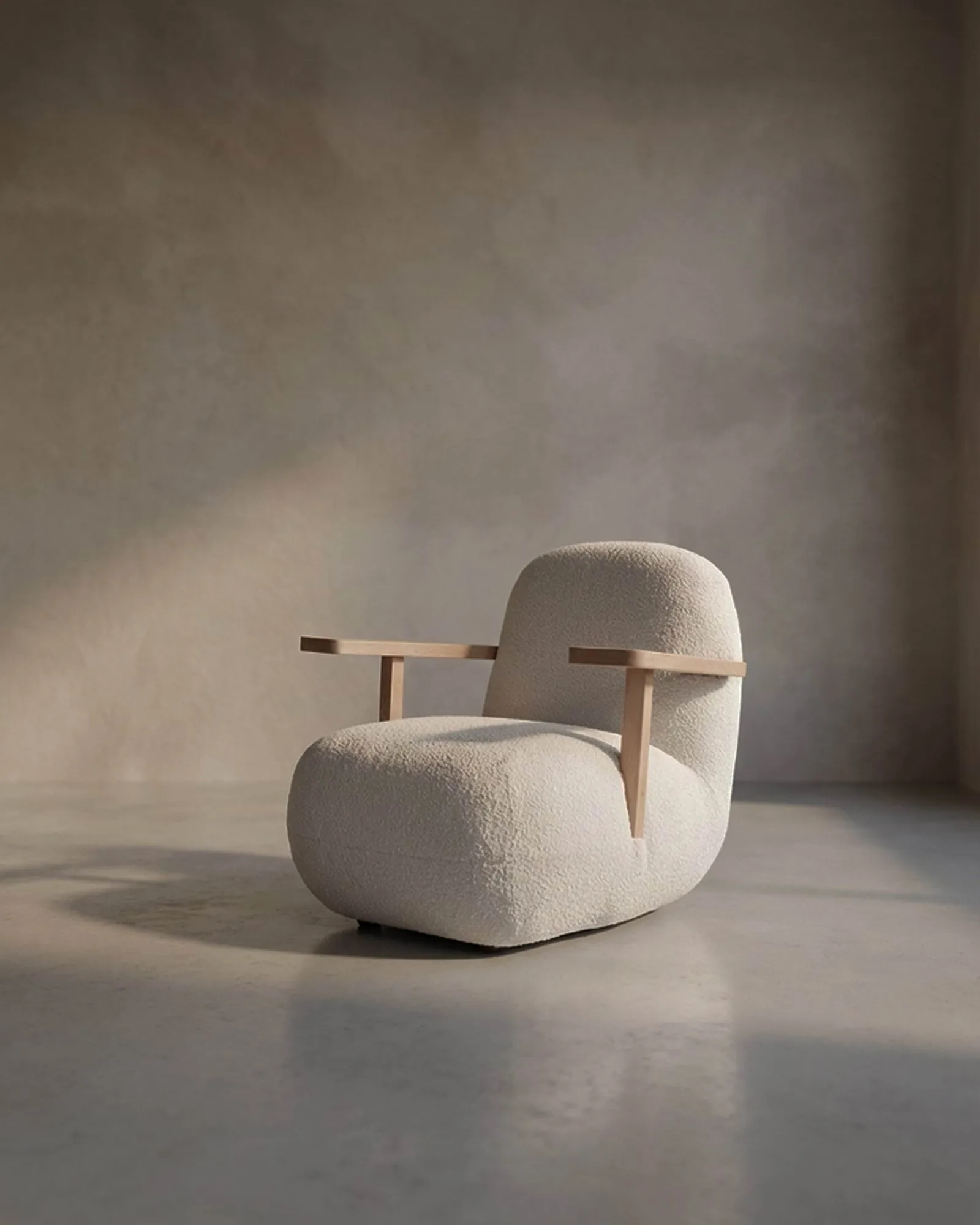 Toe chair Sessel mit Armlehnen, Natural oak-off white 101 Copenhagen