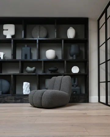 Toe Loungesessel bouclé - Deep taupe - 101 Copenhagen