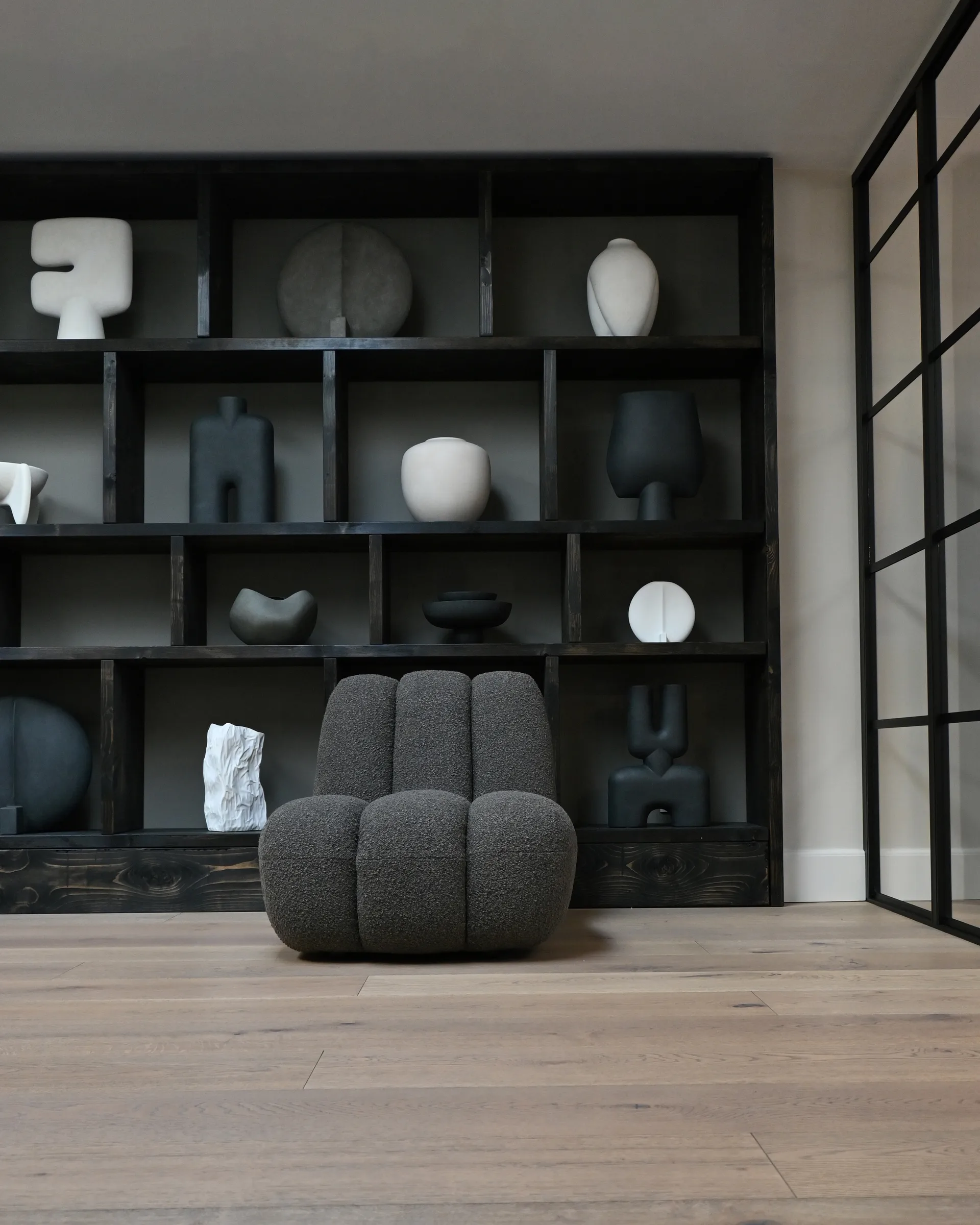 Toe Loungesessel bouclé, Deep taupe 101 Copenhagen