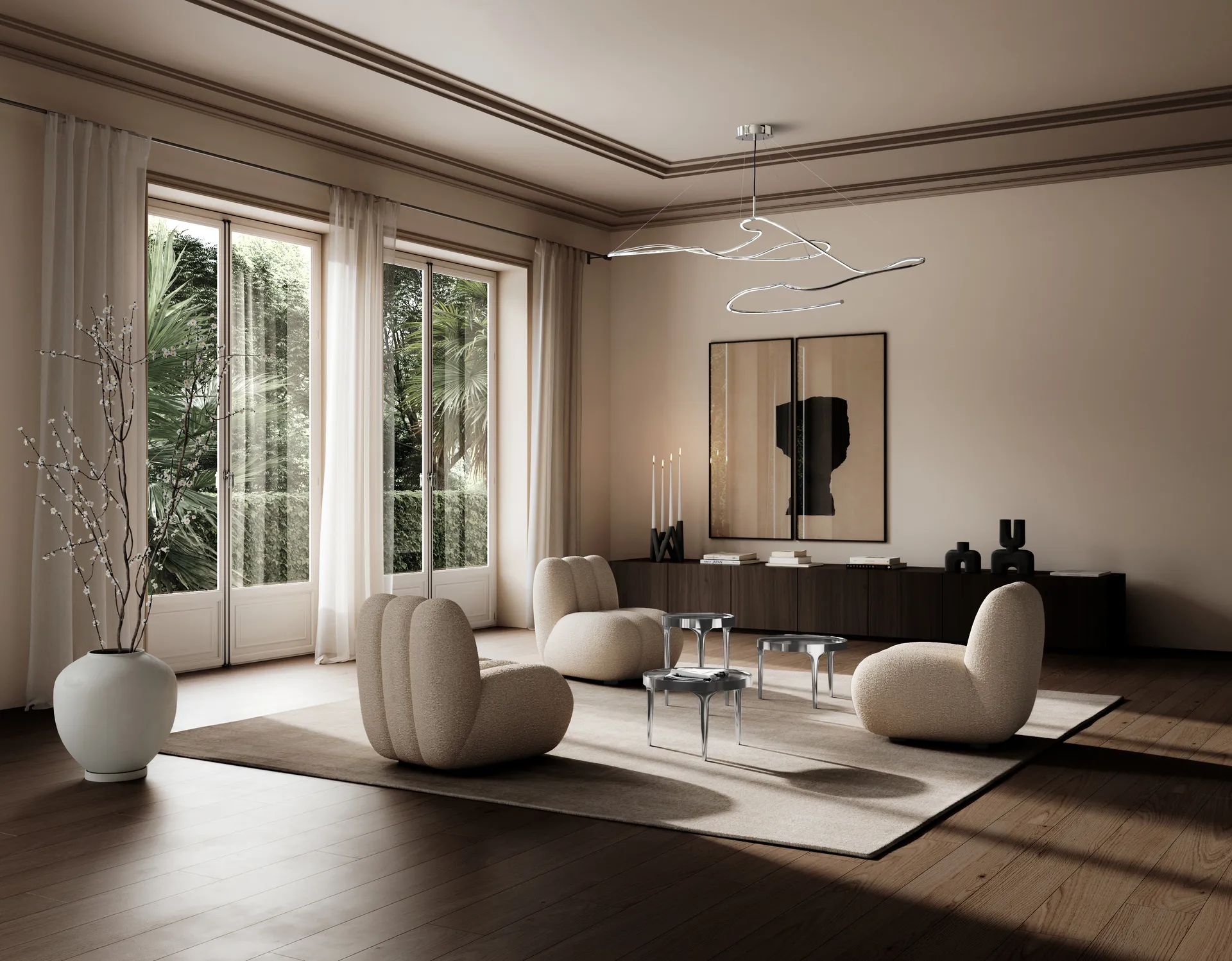 Toe Loungesessel bouclé, Smoked sand 101 Copenhagen