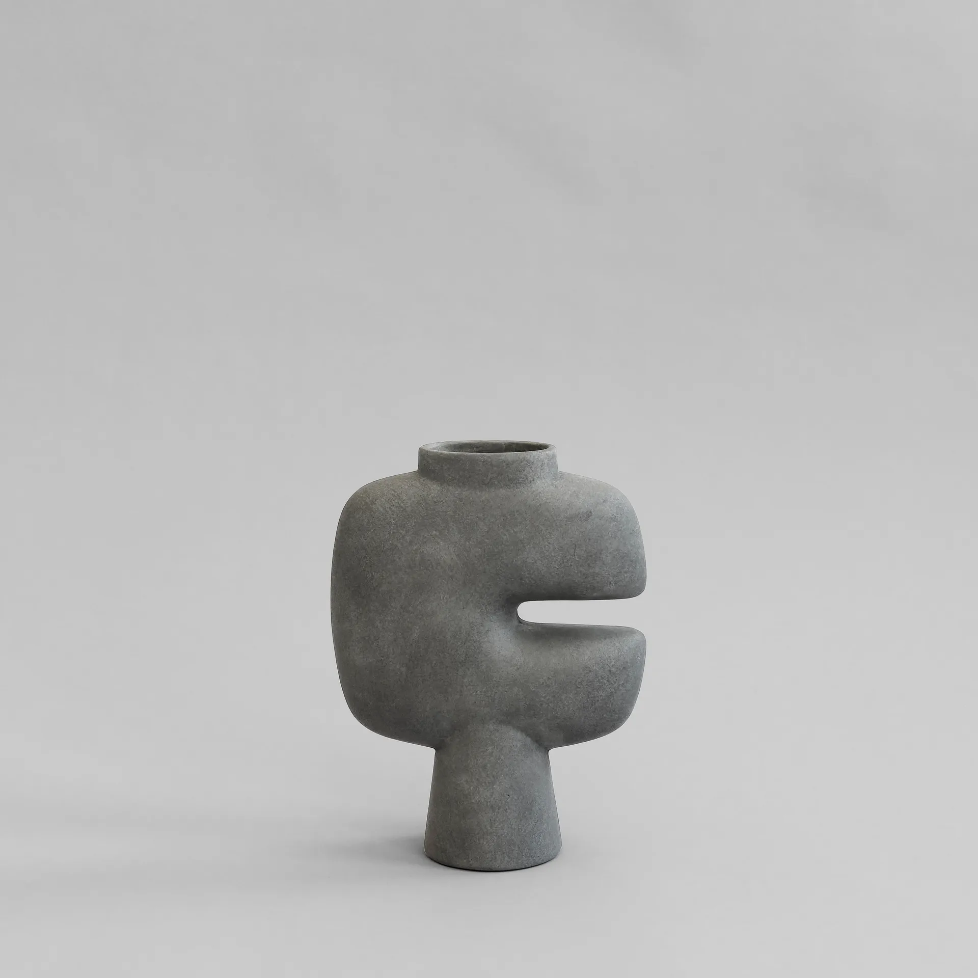 Tribal Vase medio, Dunkelgrau 101 Copenhagen
