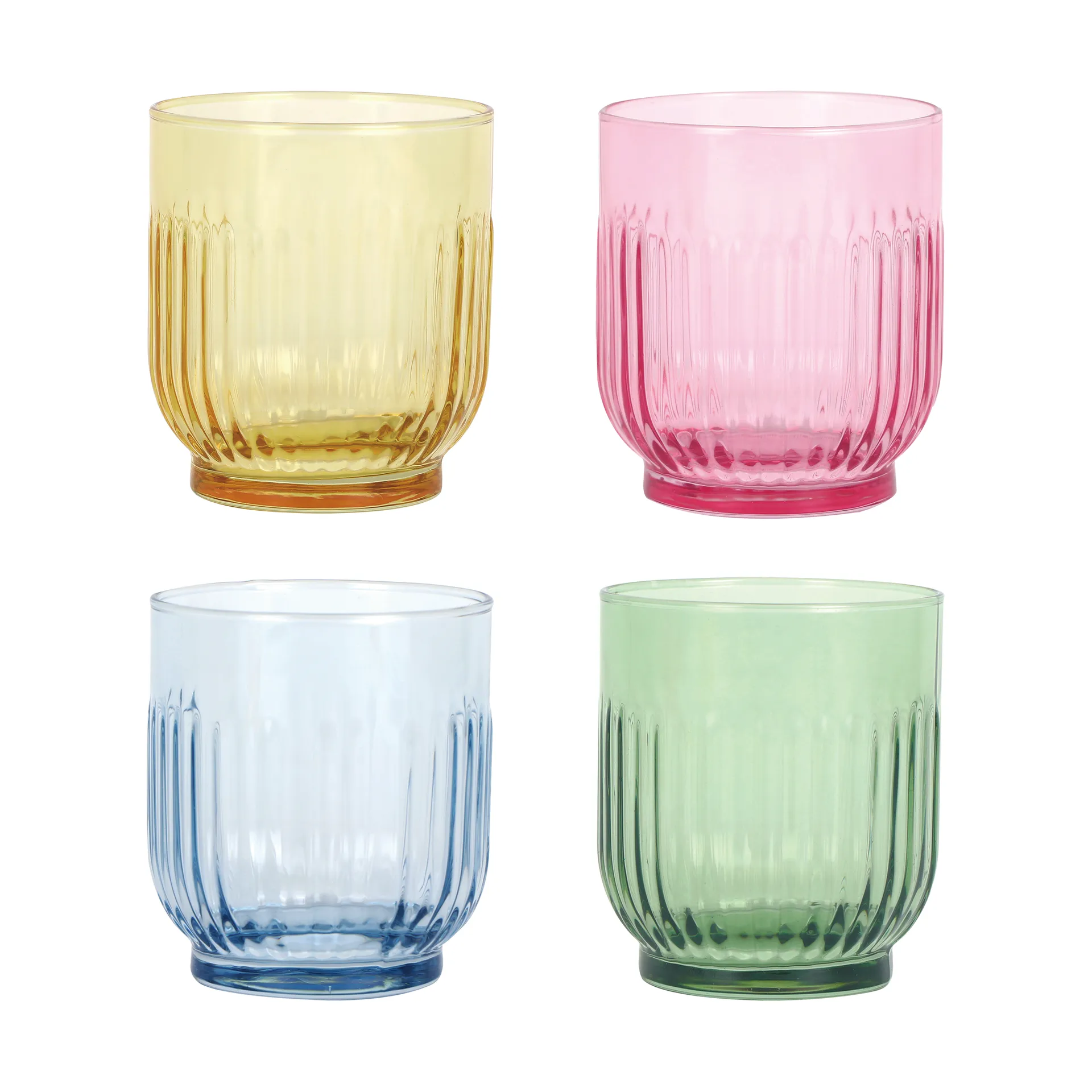 Aida Trinkglas 33 cl 4-teilig, Amber, rot, hellblau, grün Aida