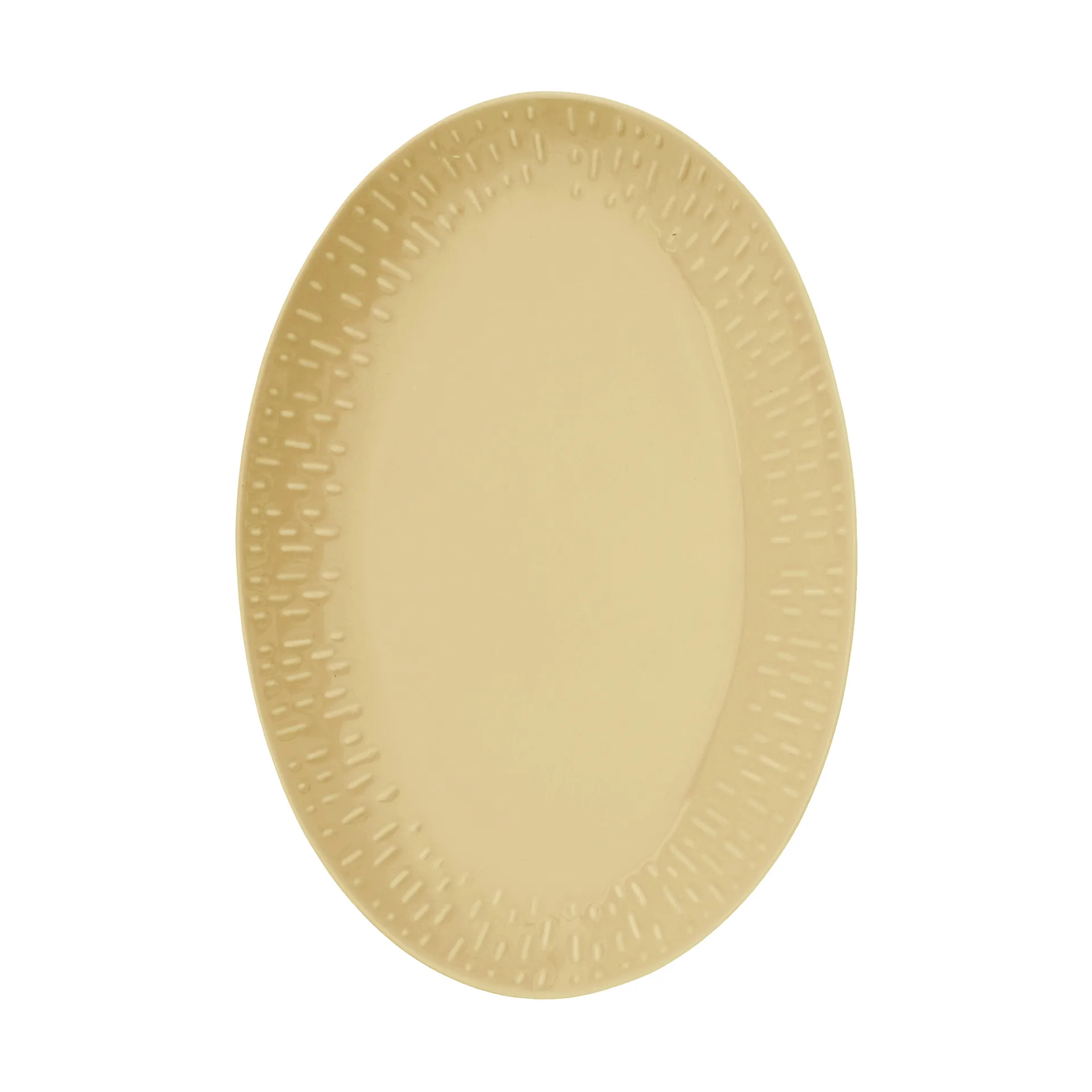 Confetti Ovales Servierplatten-Tablett, Mustard, 25,5 × 36 cm Aida
