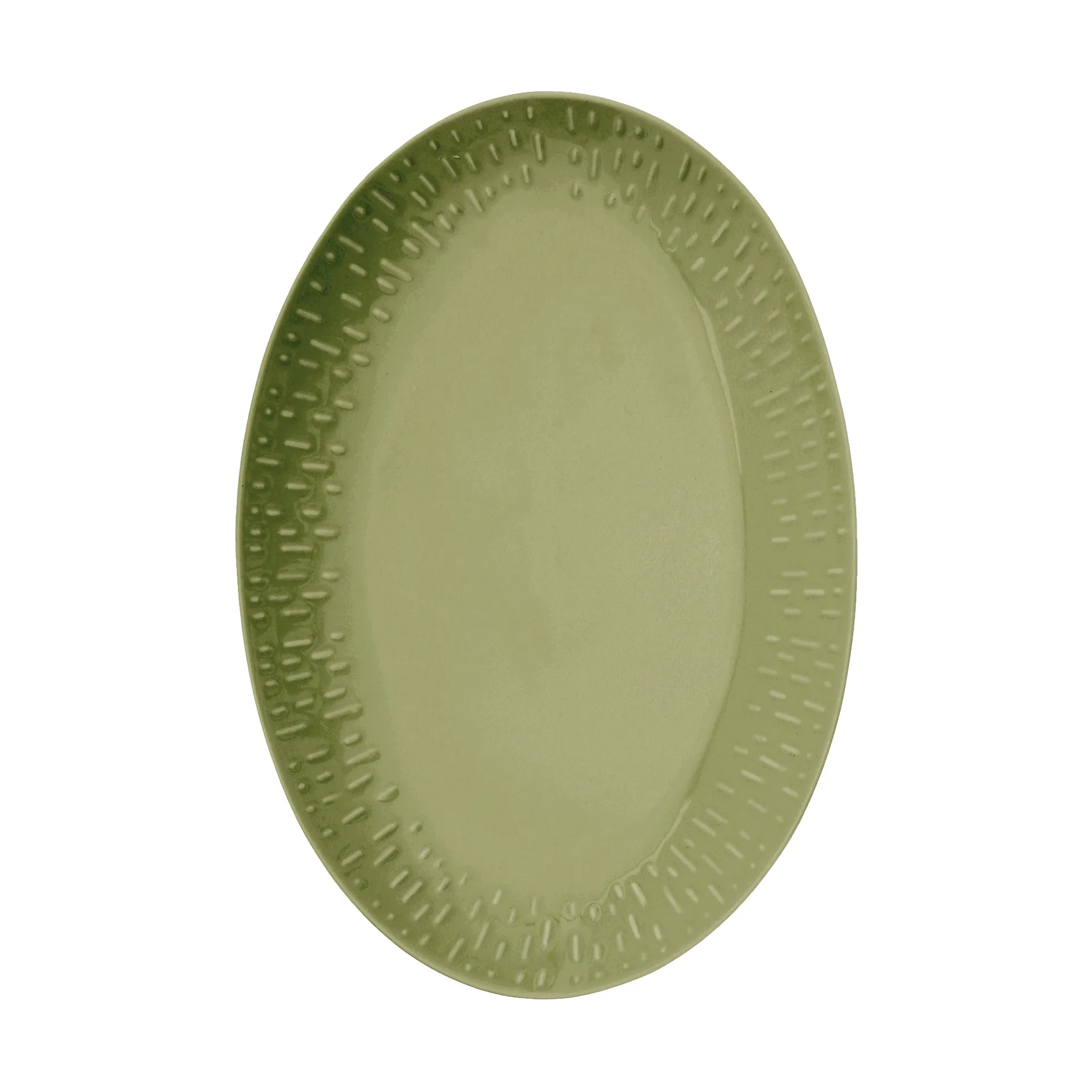 Confetti Ovales Servierplatten-Tablett, Olive, 25,5 × 36 cm Aida