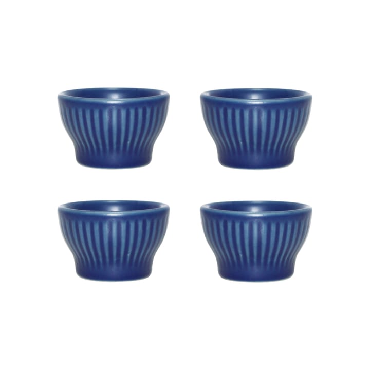 Groovy Eierbecher 4er Pack, Blue stoneware Aida