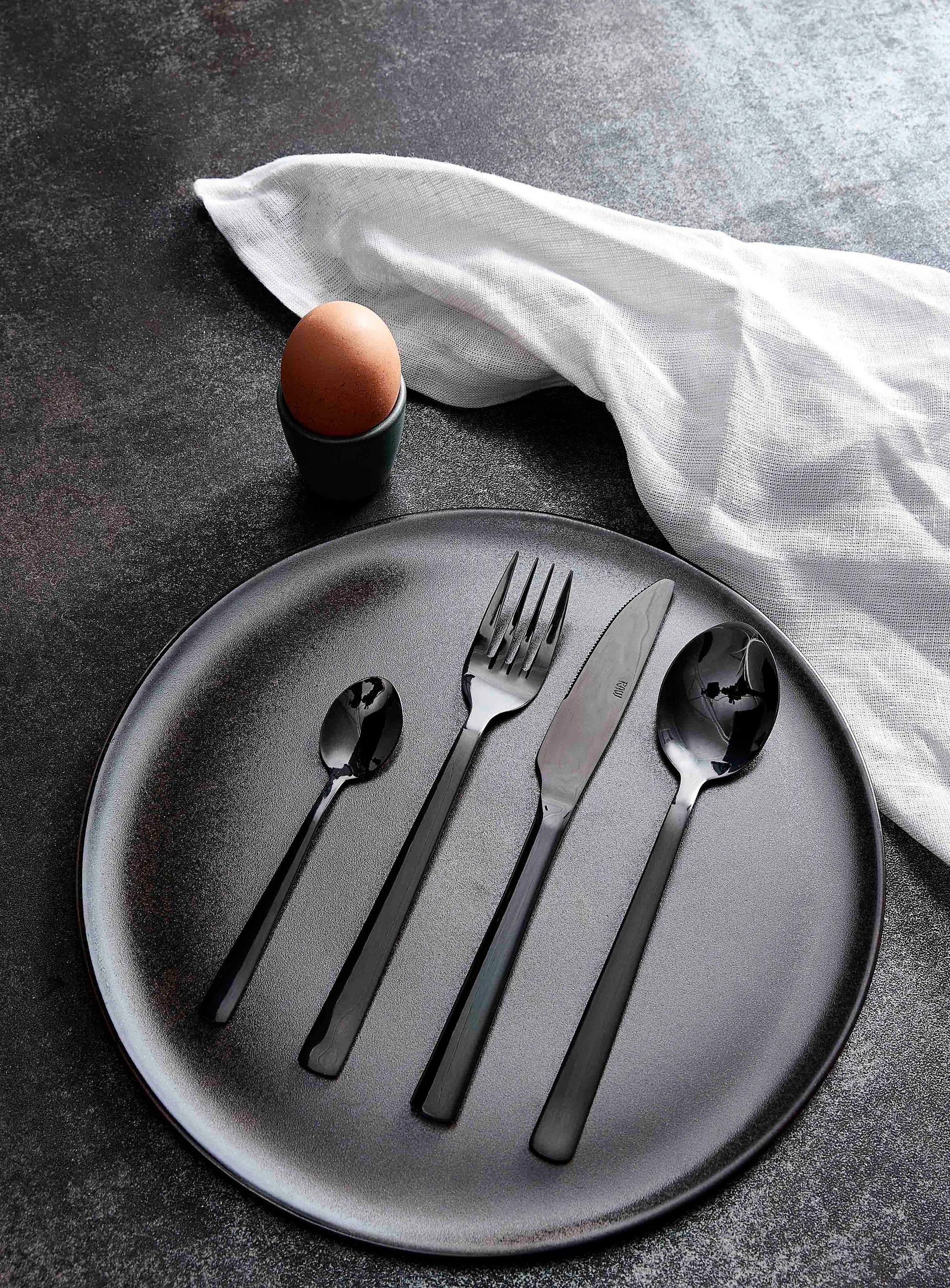 Raw Besteckset 60 Teile, Black Aida