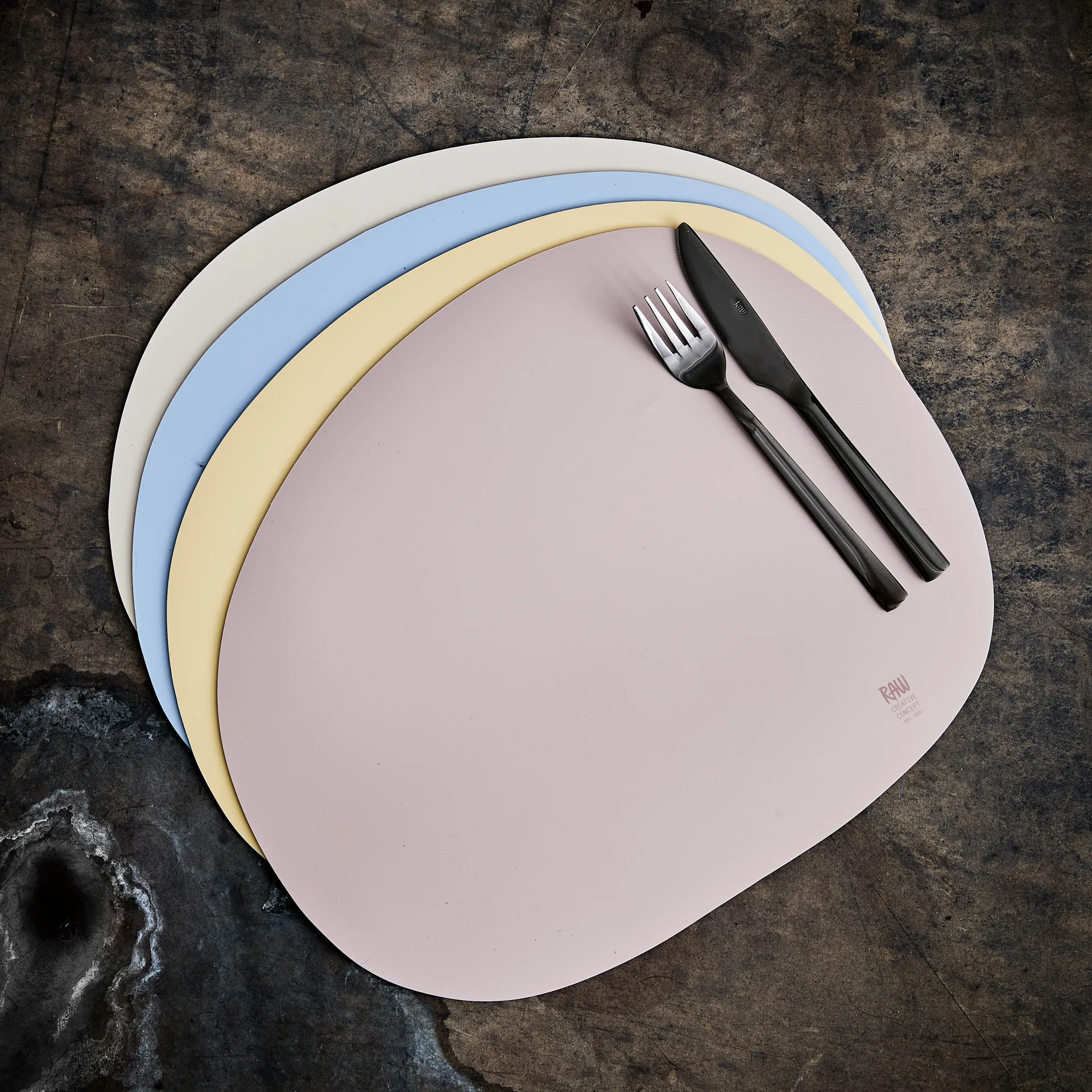 Raw creative Tischset Silikon 41x33,5 cm, Spring sand Aida