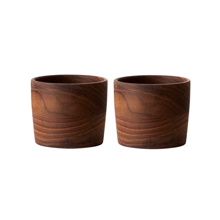 Raw Eierbecher teak 2er Pack, Braun Aida