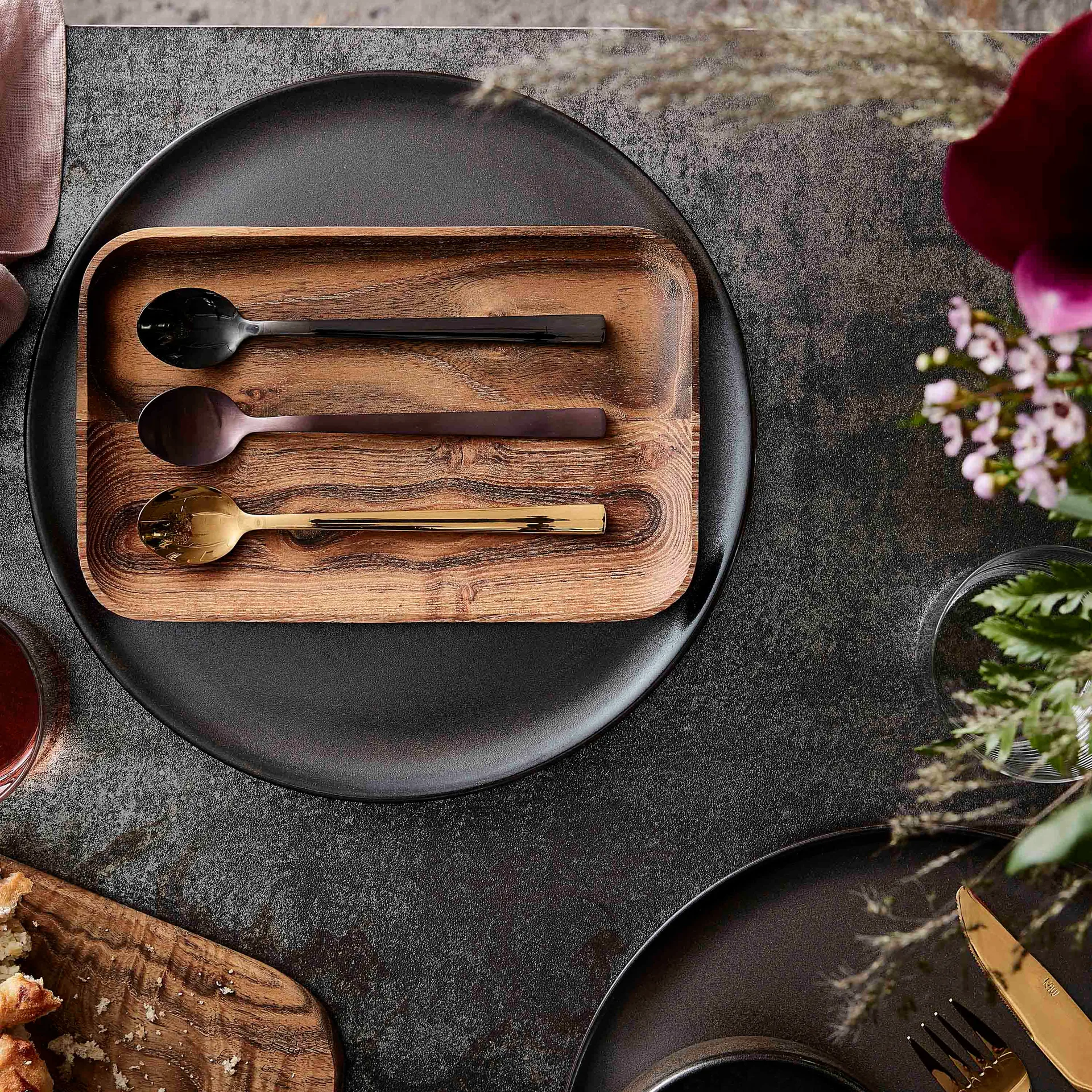 Raw Lattelöffel 4er Pack, Gold Aida