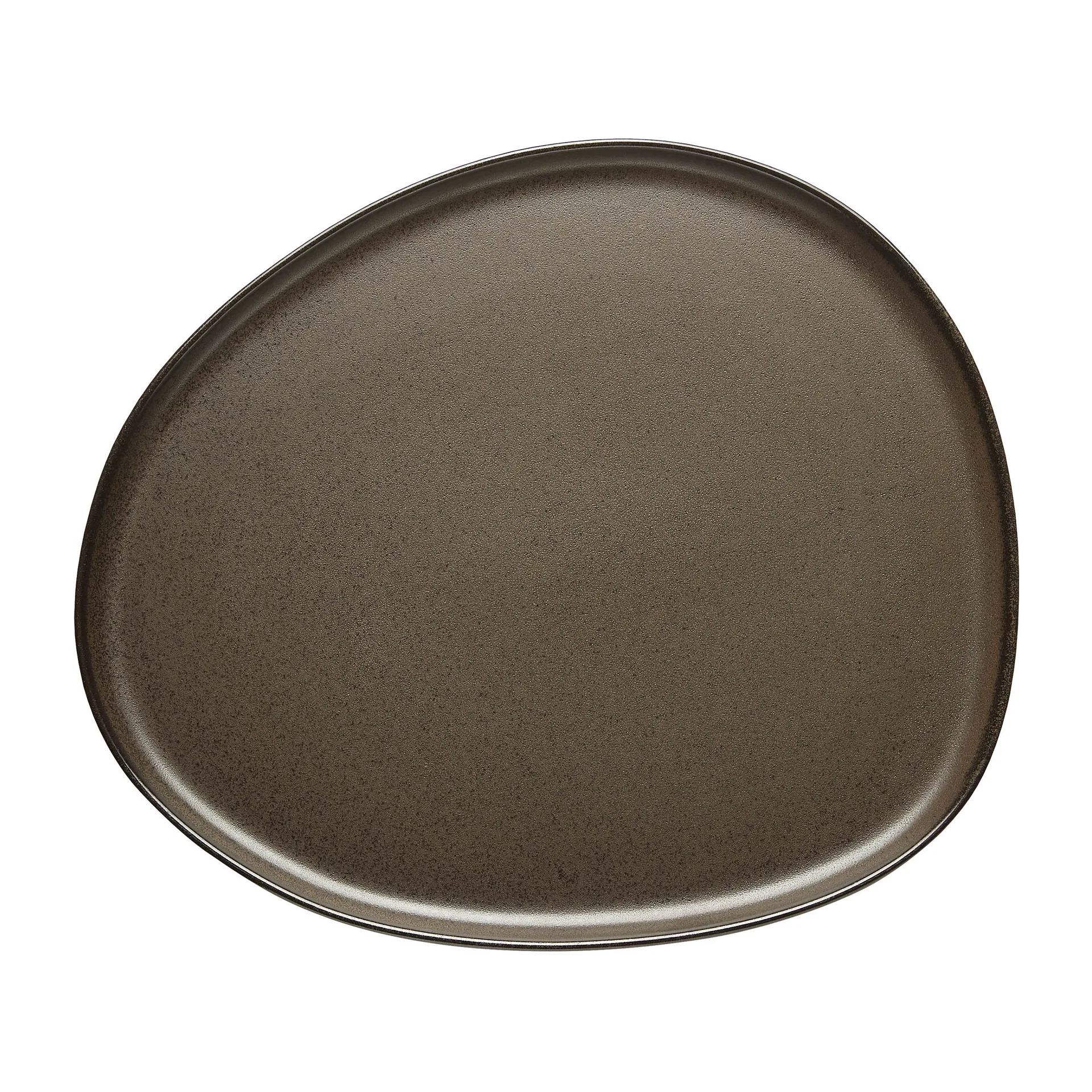 Raw Organic Teller 29 x 25cm, Metallic Brown Aida