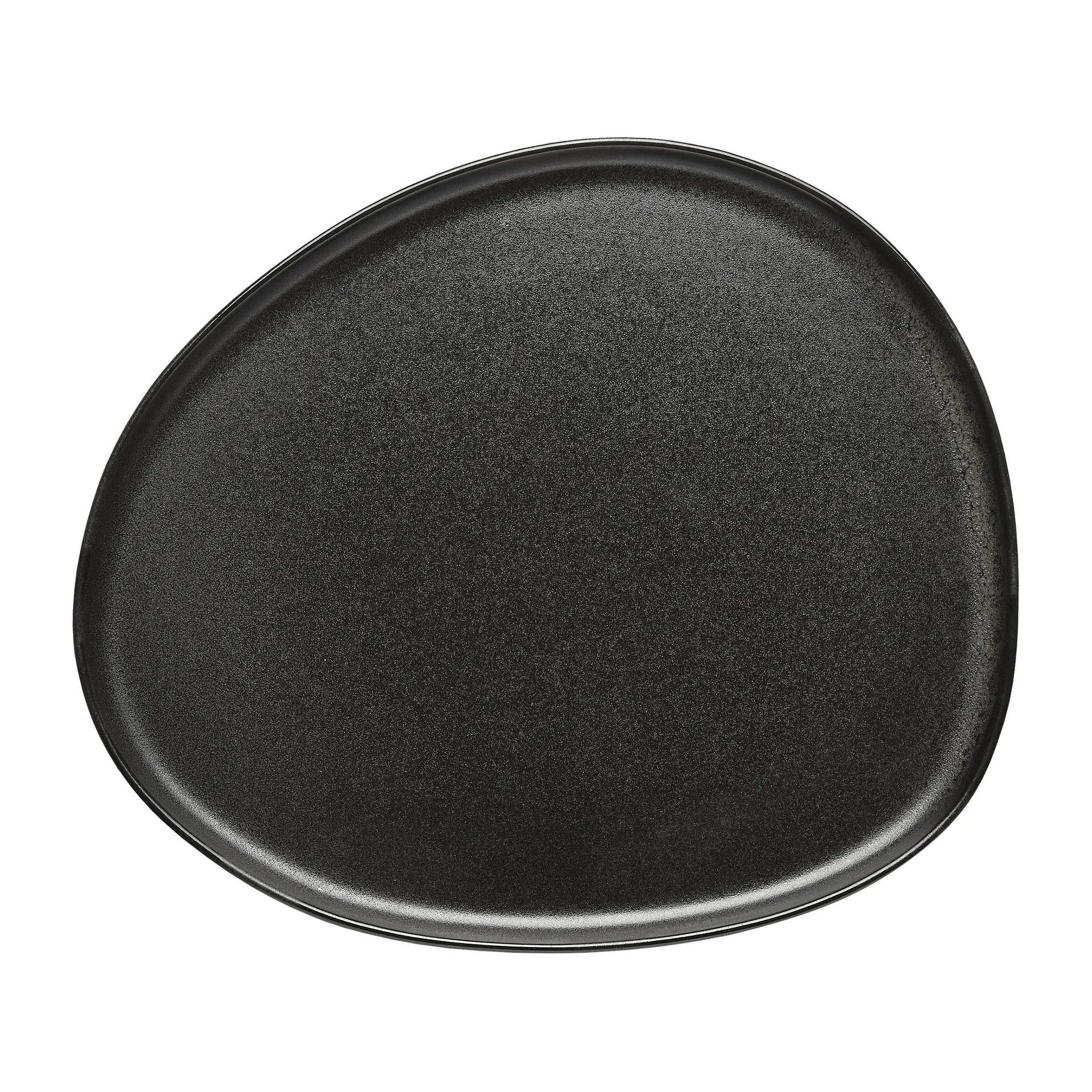 Raw Organic Teller 29 x 25cm, Titanium Black Aida