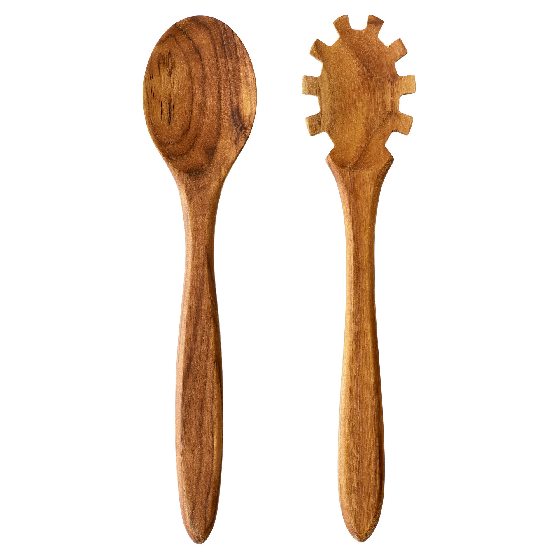 Raw Salatbesteck 2 Teile teak, Braun Aida