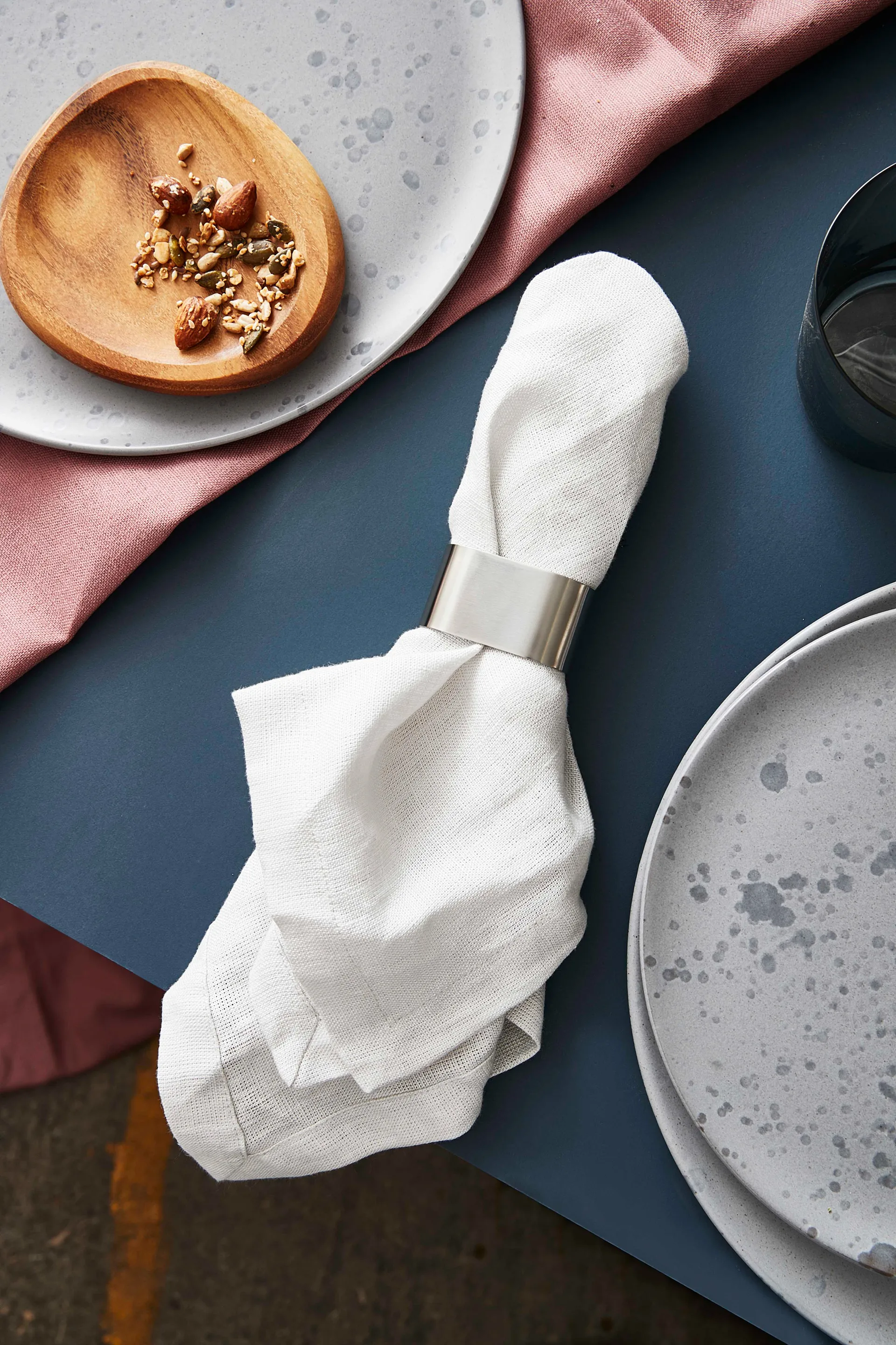 Raw Serviettenringe 4er Pack, Stainless steel Aida