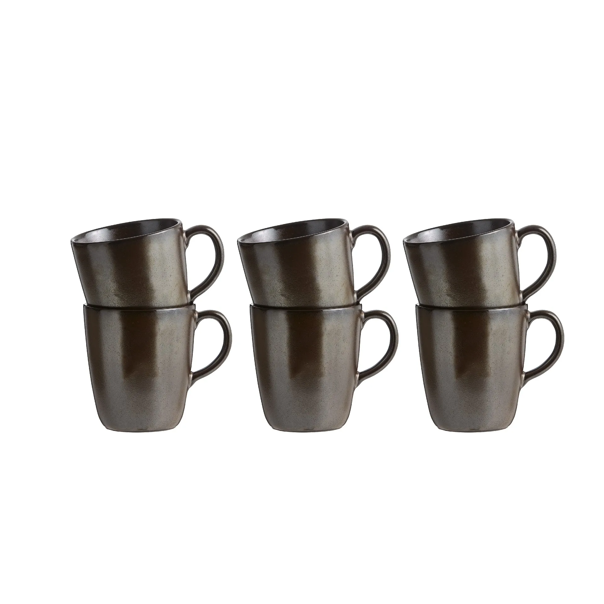 Raw Tasse mit Henkel 30 cl 6er-Pack, Brown Aida
