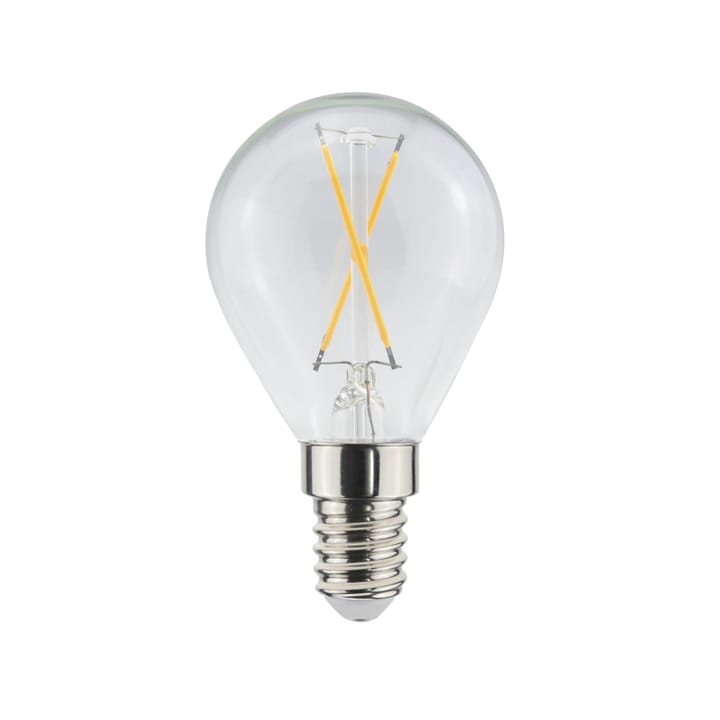 Airam Filament LED-ball Glühbirne, Klar, nicht dimmbar, 2-flammig e14, 1w Airam