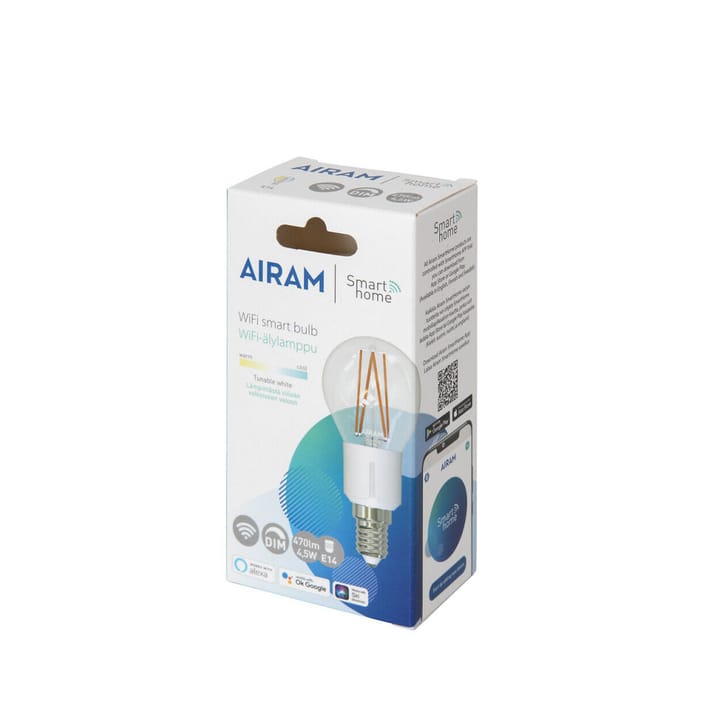 Airam Smarta Hem Filament LED-ball Glühbirne, Klar e14, 5w Airam