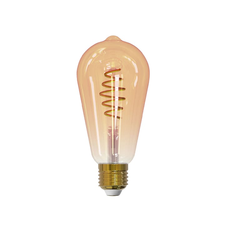 Airam Smarta Hem Filament LED-Edison Glühbirne, Amber, st64, spiral e27, 6w Airam