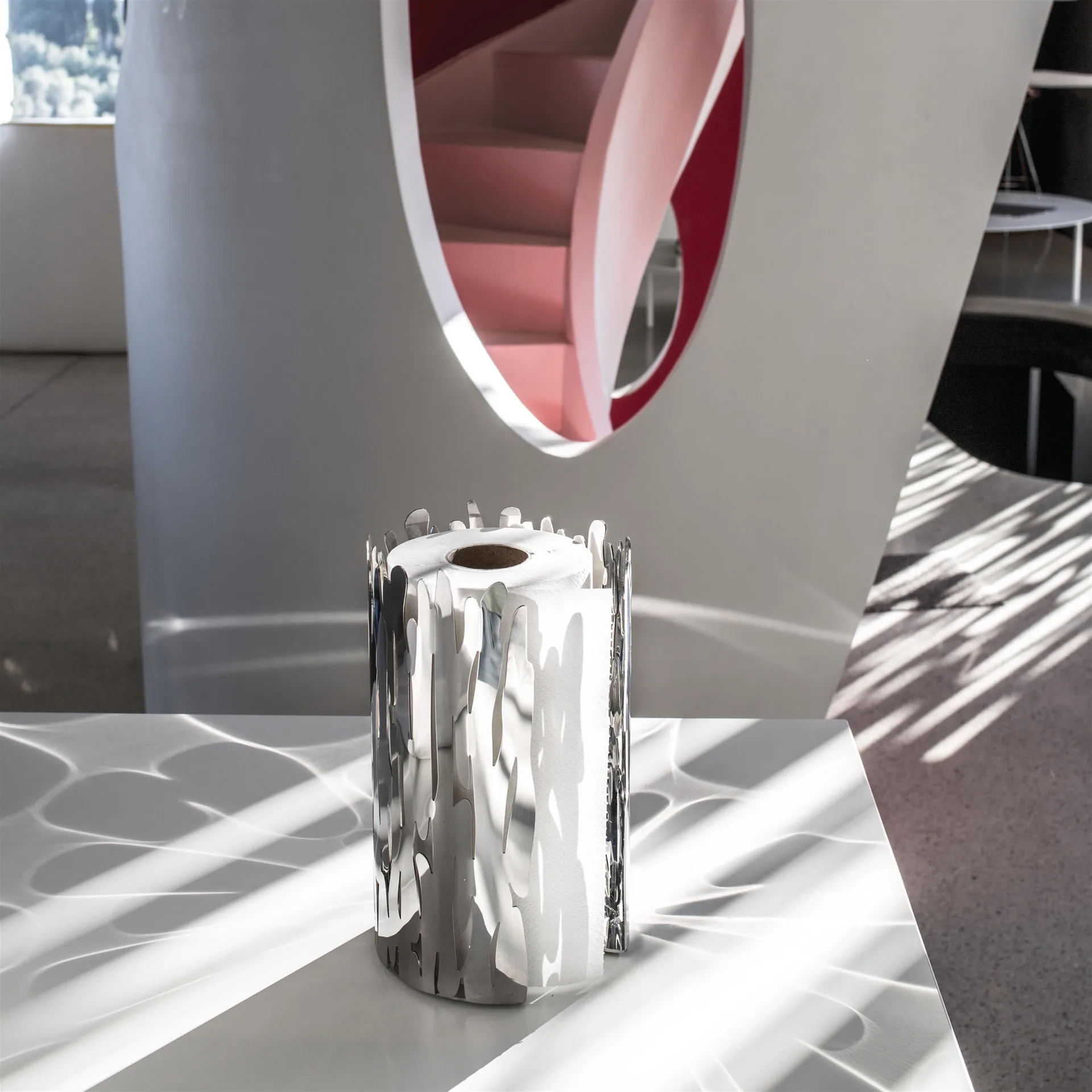 Barkroll Küchenpapierhalter, Edelstahl Alessi