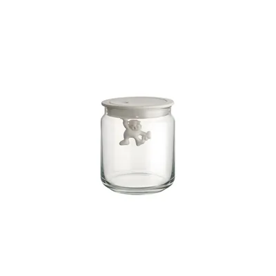 Gianni Glasdose mit Deckel 70 cl 10,5x12 cm, Weiß Alessi