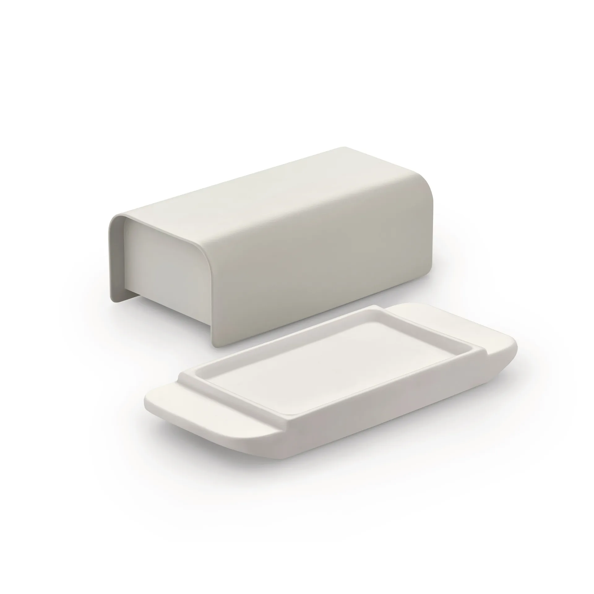 Mattina Butterdose 9,5 x 21 cm, Warmes Grau-Edelstahl Alessi