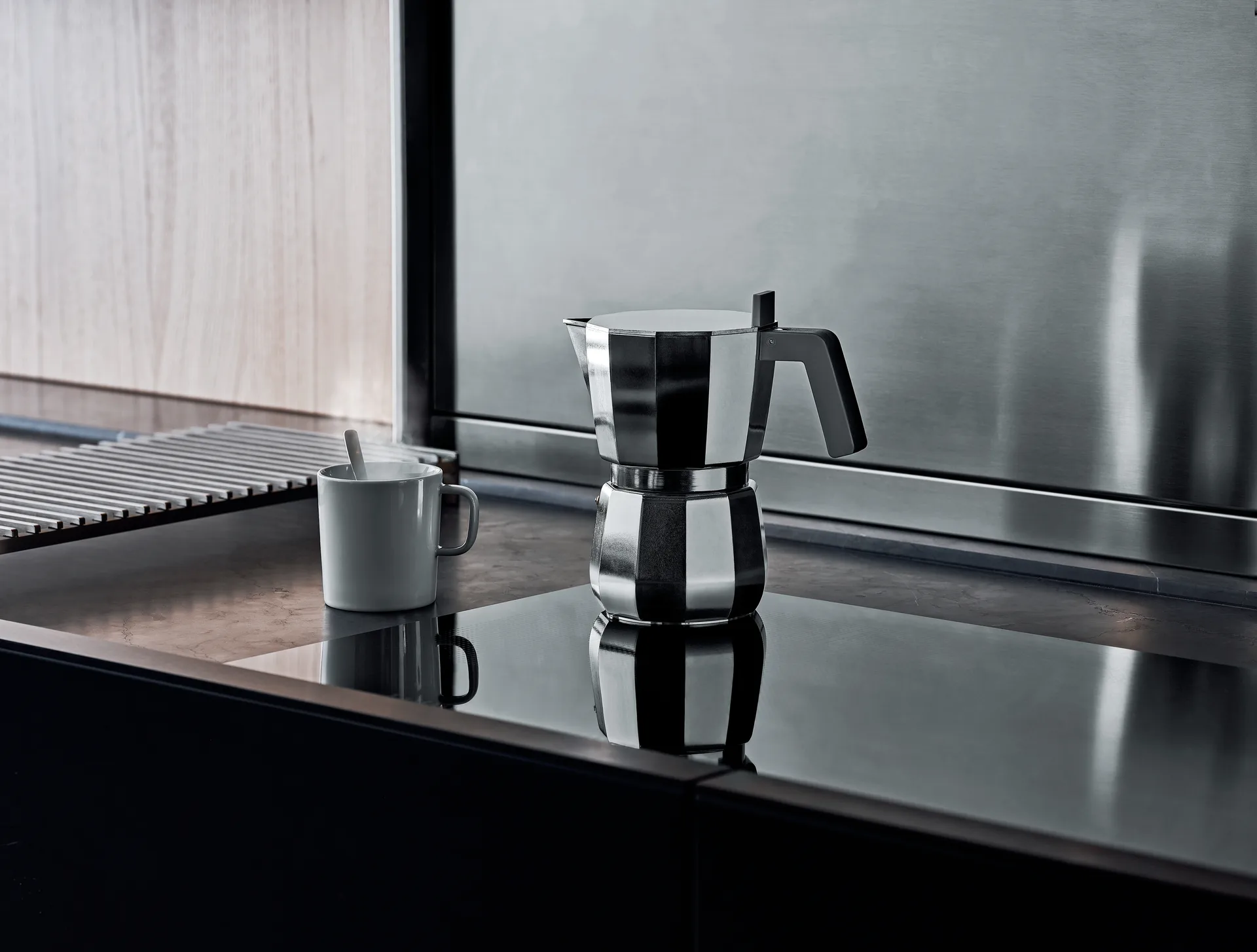 Mokka Espresso-Kaffeemaschine, 3 Tassen Alessi