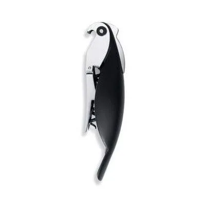 Papagei Korkenzieher 13x3 cm, Schwarz Alessi