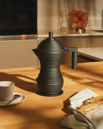 Pulcina Espressokocher schwarz - 30 cl, 6 Tassen - Alessi