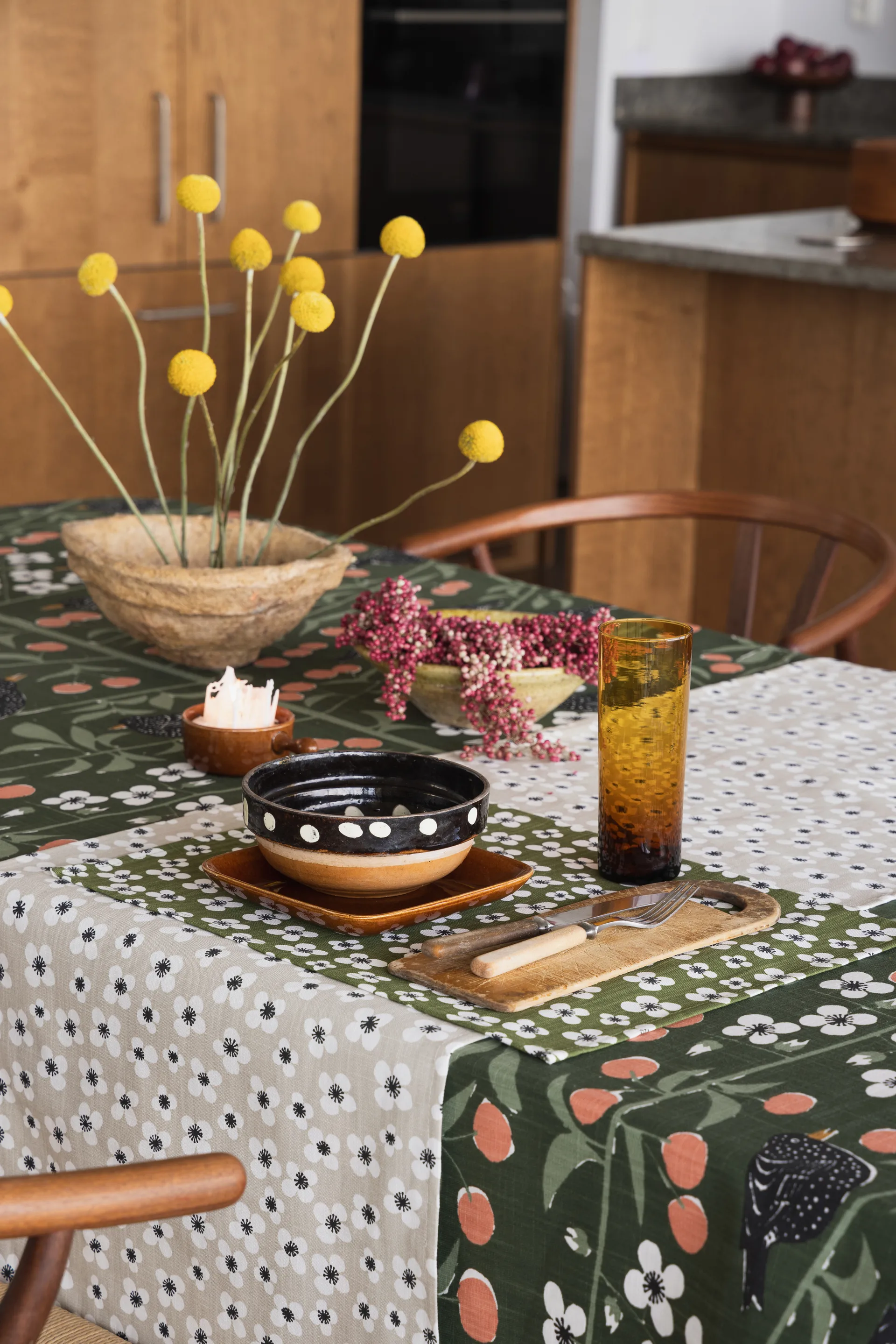 Belle Amie Tischset 2-teilig, Dunkelgrün, 34x45 cm Almedahls