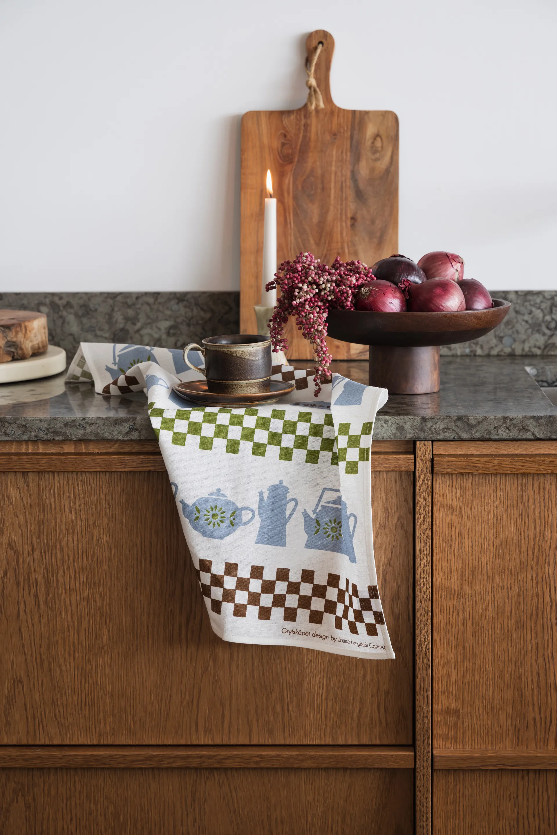 Grytskåpet Geschirrtuch 47x70 cm, Multi-blau-grün Almedahls