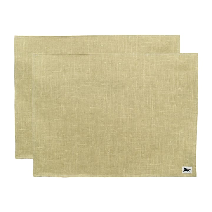 Linne Platzdecke 34 x 45cm 2er Pack, Oliv Almedahls