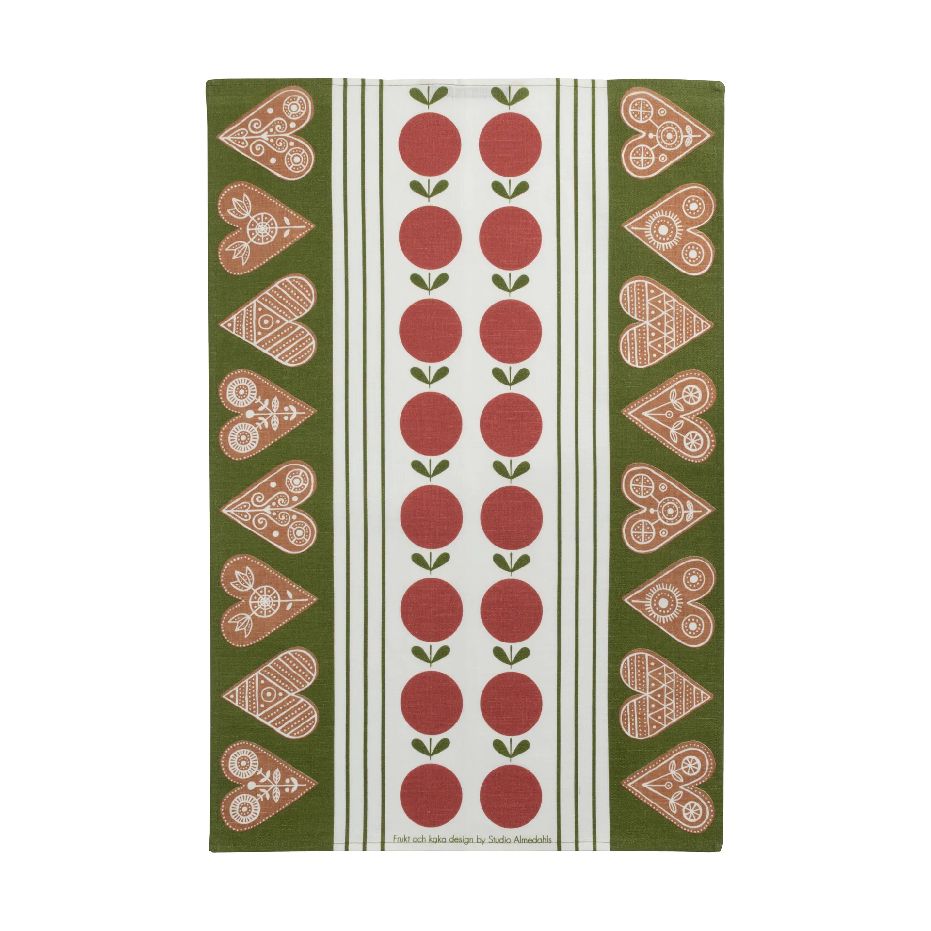 Obst- und Küchentuch 47x70 cm, Rot-grün Almedahls
