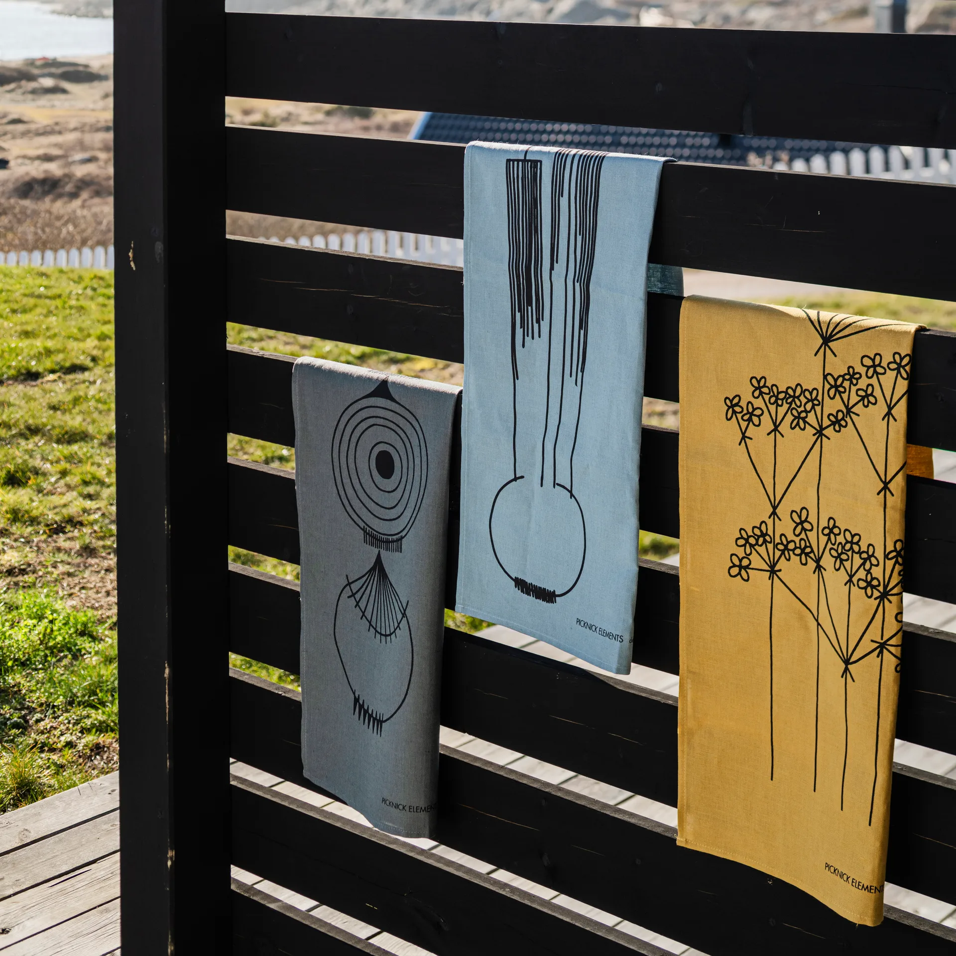 Picknick Geschirrtuch, Ockra Almedahls