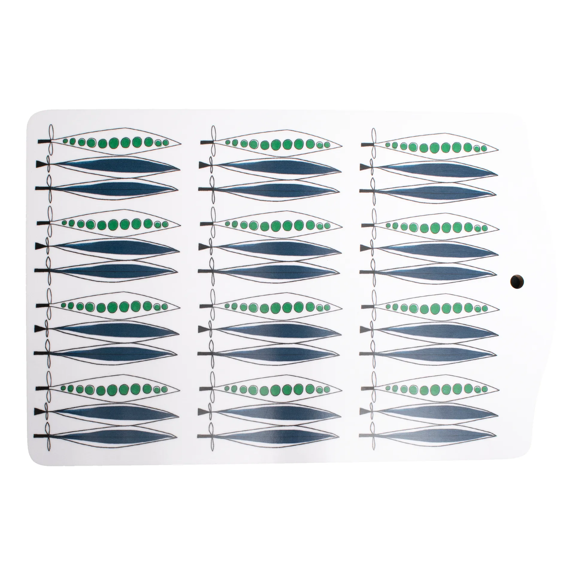 Picknick Servierbrett Erbsen 20 x 30cm, Blau-multi Almedahls