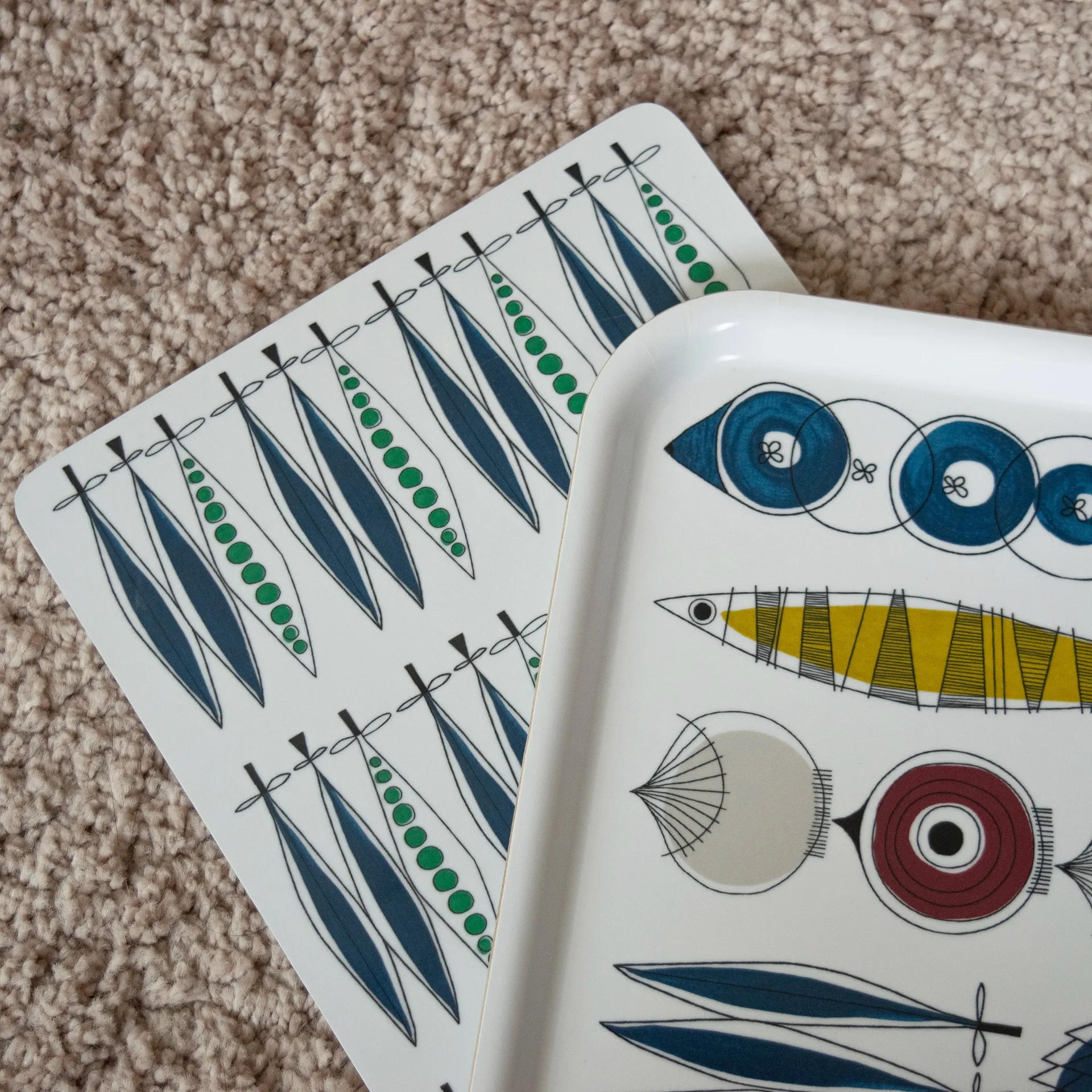 Picknick Servierbrett Erbsen 20 x 30cm, Blau-multi Almedahls