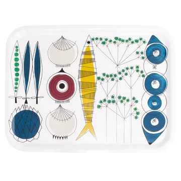 Picknick Tablett 20 x 27cm - Blau-multi - Almedahls