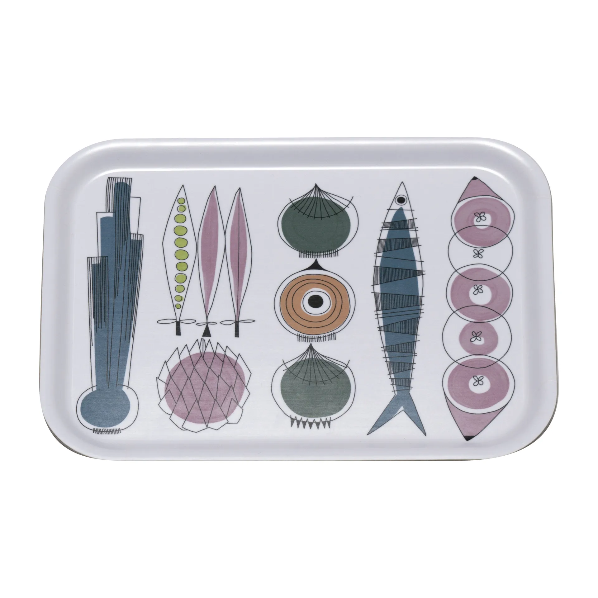 Picknick Tablett 20 x 27cm, Blaurosa-multi Almedahls