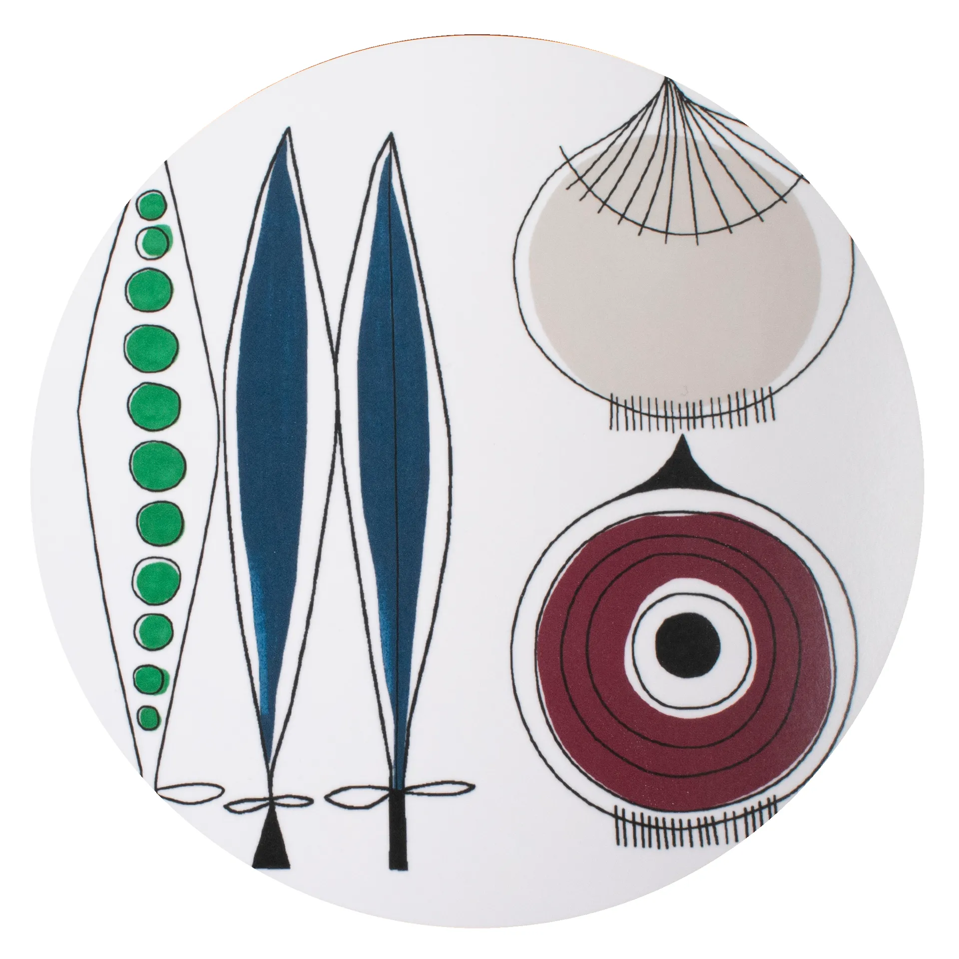 Picknick Topfuntersetzer Zwiebel Ø21cm, Blau-multi Almedahls