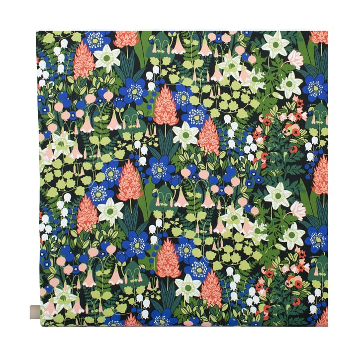 Skogen Stoff - Schwarz-grün-rosa - Almedahls